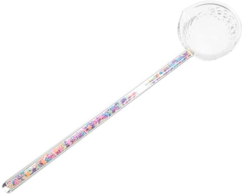 VALICLUD Decorative Japanese Style Glass Spoon Multi Use Tea Serving Ladle with Spout Capacity for Brewing Tea Mixing Desserts and Stirring