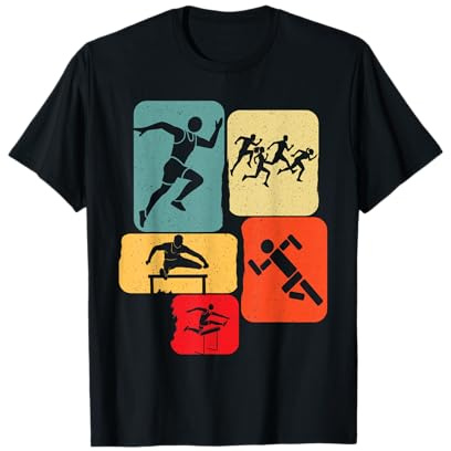 Athlétisme Athlète Athlètes Coureur garçon Enfant ritro T-Shirt