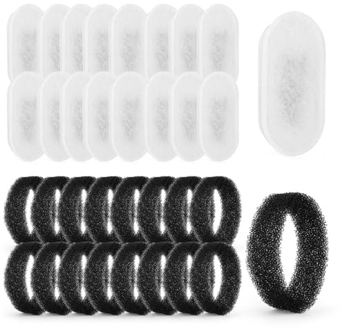 TGHongKy 32 Filtros Fuente Gatos Filtros de Fuente para Gatos 16 Filtros de Carbón y 16 Filtros de Esponja Filtro de Alta Eficiencia para 2L/3,2L/4L Fuente Gatos Reemplazo