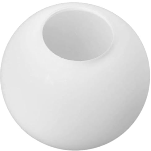Milchglas Lampenschirm 20 cm – Opalweißer Ersatz-Globus mit 7 cm Glatter Öffnung ohne Lippe – Für Pendelleuchten, Deckenleuchten und Kronleuchter – Nur Lampenschirm