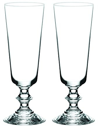 DIAMANTE Elizabeth Lot de 2 flûtes à champagne en cristal sans plomb Style vintage