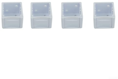 White Blind Brackets Low Profile Box Mounting Bracket Set with Head Track End Covers, Plastic Fixings for Internal or External Roller Blinds and Shades Installation Without,for Curtain Accessories