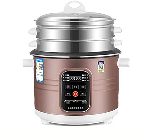 Cuiseur à Riz avec 2 paniers Vapeur (2-5 L), cuve intérieure antiadhésive, Isolation Intelligente, pour 1 à 8 Personnes, 220-240 V US/EU (2 L).