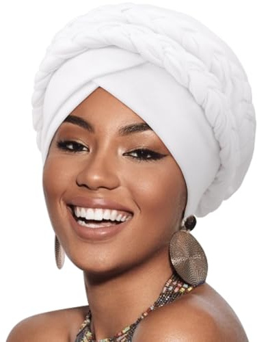 Turbans for Women African Pre-Tied Head Scarf for Women's Hair Wraps Cover Beanie Cap Cancer Chemo Headwear for Women