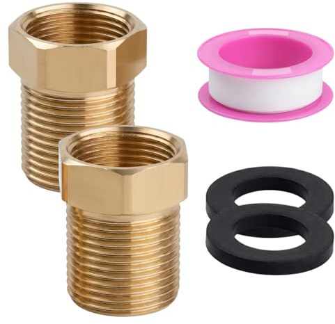 Nivofu 2-pack 3/4 tum returventil, mässingsbackventil med kvinnlig gänga, inklusive 2 packningar och teflonband, för pumpar, vattenvärmare och bevattningssystem