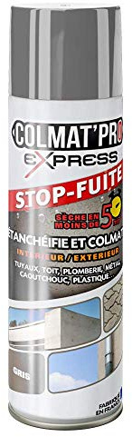 PASSAT OUTILLAGE Bitume Spray Anti-Infiltration Pour Sceller Et Tampon, Usage Intérieur Et Extérieur, 300 Ml Gris