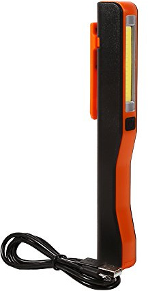 Tnfeeon Lampe de Travail COB Baladeuse USB Rechargeable Inspection Lampes-torche Lampe Aimantée Lampe de Poche pour Atelier Voiture Camping Urgence(Orange)