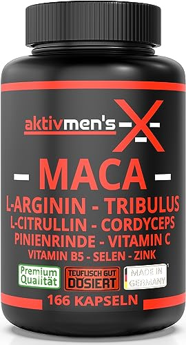 aktivmen's X MACA SCHWARZ - teuflisch gut dosiert - 166 Kapseln (1x134.9g)