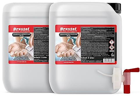 HANDDESINFEKTION Liquid 10 Liter Desinfektionsmittel für Hand Haut Oberflächen Hände Desinfektion Händedesinfektion Desinfektionsflüssigkeit Flüssigdesinfektion Oberflächendesinfektion