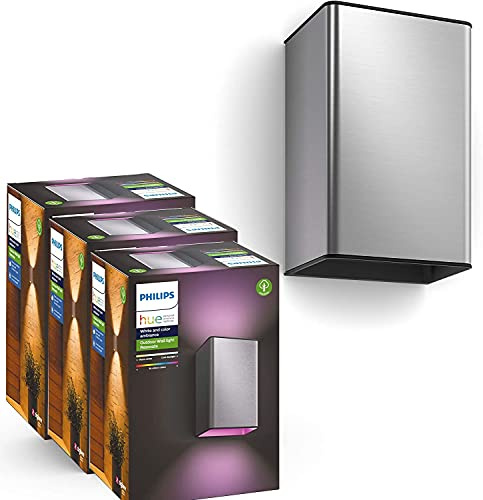 Philips HUE Resonate Hue WACA wall lantern inox 2x8 (Triple Pack)