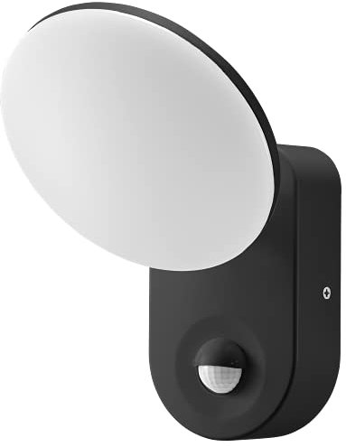 Adviti RIOLIT Lampada da Esterno con Sensore di Movimento 15W 1100lm IP65 4000K (Nero)