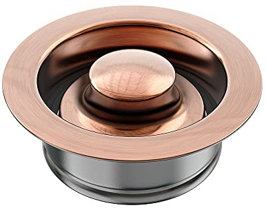 Sink Flange for Garbage Disposal and Sink Stopper Stainless Steel Fit Universal 3-1/2 Inch Standard Sink Drain Openings Kitchen Sink Garbage Disposal Replacement Accessories (Antique Copper)