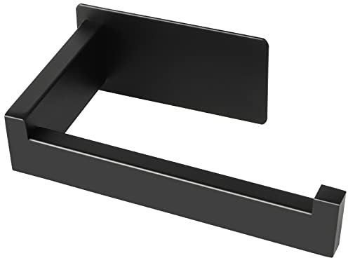 AONMUKA Toilettenpapierhalter Ohne Bohren, Klopapierhalter Ohne Bohren Edelstahl Selbstklebend für Badzimmer und Küche, Schwarz