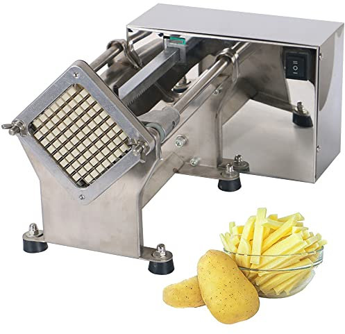Commercial French Fry Cutter Electric Potato Cutter Machine Automatic Fries Maker High Volume Potoato Cutting for Kitchen Restaurant Use
