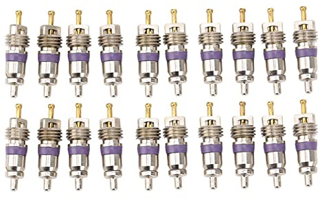 20 Pièces Kit de Noyau de Valve de Climatisation Voiture Noyau de Valve de Climatisation Automobile Climatiseur Valve Tige Noyau Remplacement pour