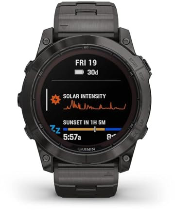 Fenix 7X Pro - Sapphire Solar Edition, Carbon Gray DLC Titanium mit belüftetem Titanarmband