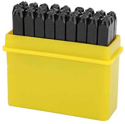 Alphabet-Buchstaben-Zahlen-Stanzwerkzeug-Set, Karbonstahl, 3 Mm, Alphabet-Zahlen-Stanzer, Metallstempel, Bastelwerkzeug-Set mit Koffer, Praktisches Werkzeug-Set für
