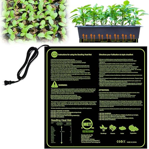 Tappetino Riscaldante Per Piante, Tappetino Riscaldante Per Piantine, Serra Di Germinazione Impermeabile 50 W Tappetino Termico Per Piante Per Germinazione E Regolazione Della Temperatura (50cm*52 Cm)