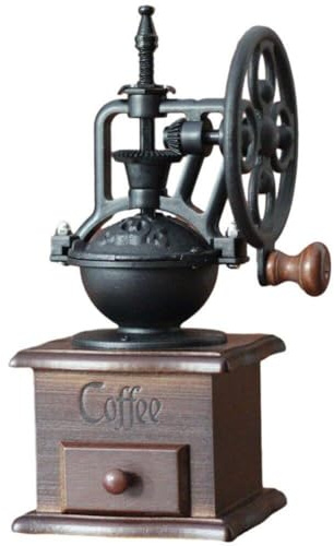 Molinillo de café Manual Molinillo de café de manivela de Madera Vintage Molinillo de café en Grano Retro Molinillo de café de Mano de Grano Giratorio para Prensa Francesa Espresso