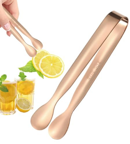 Pinze per caramelle, pinze per zucchero e ghiaccio, pinze da portata in acciaio inox, pinze per servire dolci, pane, snack, comode pinze per salumi, 11 x 1,7 cm