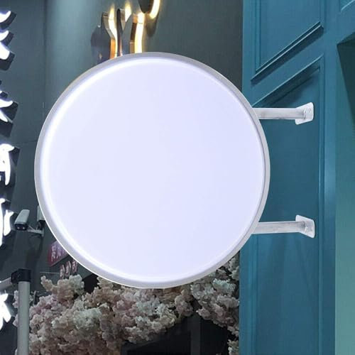 LED Leuchtkasten - Doppelseitig Rund Light Box - wasserdichte Doppelseitige Leuchtkasten - für Bar Schaufensterwerbung Business Büro Laden - 50 cm