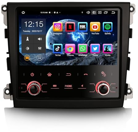 Erisin 7 Pulgadas 8-núcleo 4GB+64GB Android 13 Radio Coche Bluetooth GPS Navegador para Porsche Panamera 2010~2016 CarPlay inalámbrico Android Auto DSP WiFi Dab+ RDS FM OBD2 DVR Control del Volante