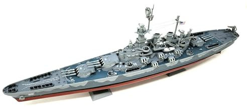 FMOCHANGMDP 1/700 Scale USS North Carolina Battleship BB-55 Puzzles Plastic Model Kits, Adult Toys and Gifts, 12.6Inchs