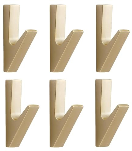 Wilsonzin 6 stück gold kleiderhaken,gold Garderobenhaken Wand, Multifunktionaler Wandhaken Vintage, Handtuchhaken,wandhaken garderobe, Garderobe für Schlafzimmer, Wohnzimmer, Flur