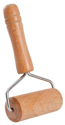 JIHUOO Pizzaroller aus Holz, Teigroller, kleiner Teigroller mit Griff, Kuchen, Kekse, Backrolle, Teigtaschenwickler, Nudelholz, Küchenutensilien