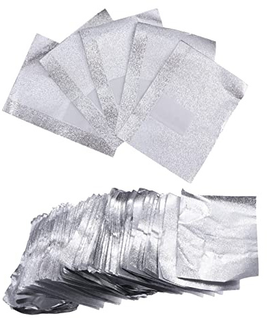 MUCKLILY Dischetti Carta Stagnola per Unghie 500 Pezzi Set Rimozione Solvente Smalto Gel UV Manicure Professionale Avvolgenti per Centri Estetici e Uso Domestico