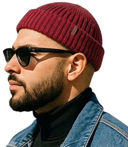 Comhats XL/XXL Fisherman Beanie (Up to 63 cm) – Strickmütze für Herren & Damen – Weicher Mix mit Wollanteil – Warme Wintermütze, Kratzfrei & Maschinenwaschbar