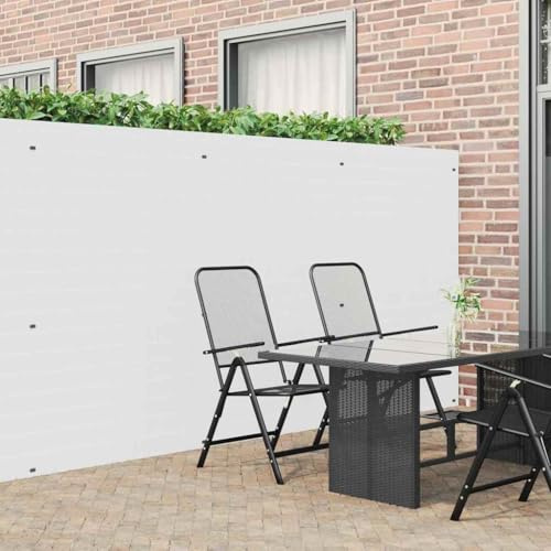 Clôture de jardin double face en PVC - Blanc - 1,8 x 5 m - Résistant aux UV et aux intempéries - Brise-vue pour jardin, balcon, terrasse - Montage facile