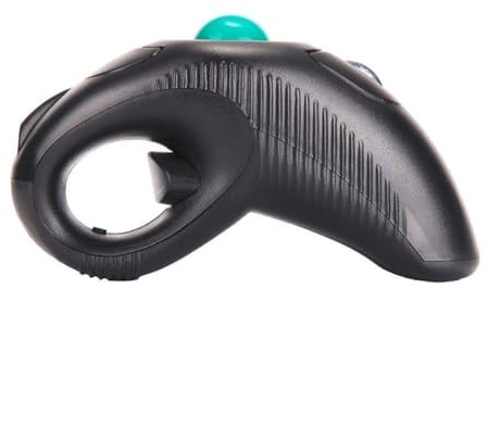 Zerodeko Souris sans Fil 24 Ghz Trackball Ergonomique Contrôle par Pouce Port USB Intégré Souris Portable Noire sans Fil Utilisation Confortable pour PC et Ordinateur Portable