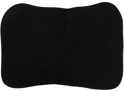 MAGICLULU Pferdesattelunterlage rutschfest aus Flexiblem Material mit Elastischem Gurt Schwarz Atmungsaktive Sattelunterlage für Pferderücken Wiederverwendbar und Kompatibel