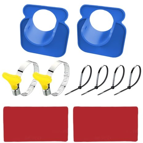 Support de tuyau de piscine – Support de tuyau de 8,1 x 9,2 x 3,8 cm, installation à la maison au sol, organisateur de construction en ABS solide avec montage facile et ajustement sûr | Pratique pour