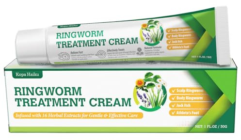 Kopa Haiku Ringworm Antifungal Cream: Infused with 16 Herbal Extracts for Ringworm, Jock Itch, Athlete’s Foot, Power and Safe for Daily Use