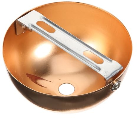 BRIGHTFUFU Halbrunder Deckenbaldachin 2er Set mit Kreuzbügel und Befestigungsschrauben, Eisen Kupfer, Gold, für Pendelleuchten und Kronleuchter im Wohnzimmer