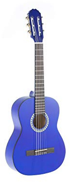 GEWA Konsertgitarr, Gitarr Basic, Kropp Lind, Greppbräda Pakkaträ, förkromade mekaniker, 1/2 blå