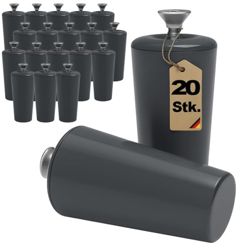 markiso® Rolladenstopper Anthrazit geschlossen [20 Stück] Wespenschutz, Rollladen Anschlagstopper 40 mm inkl. Schraube & Dichtung - Rollostopper für Rollo & Jalousie - Ersatzteil & Zubehör Rolladen
