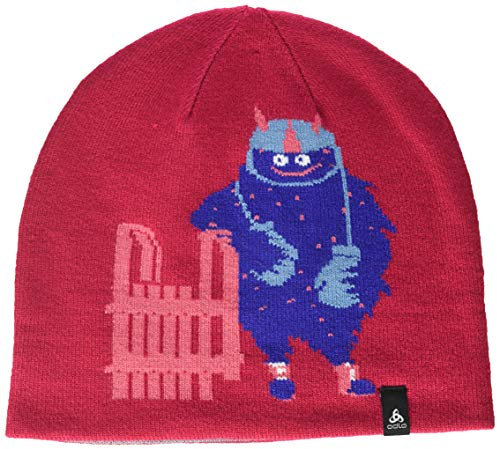 Odlo Kinder Mütze Hat KIDS MID GAGE REVERSIBLE, cerise - grey melange - stripes, -, 777569