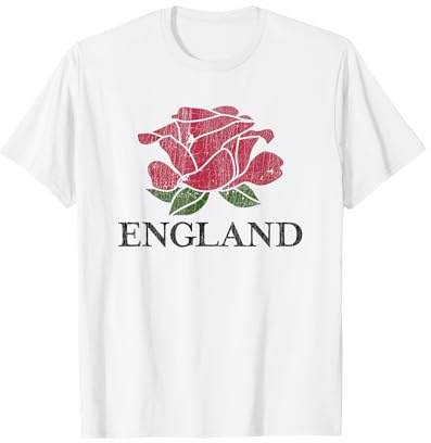 Distressed English Rugby Shirt | England Rugby Football Top T-Shirt