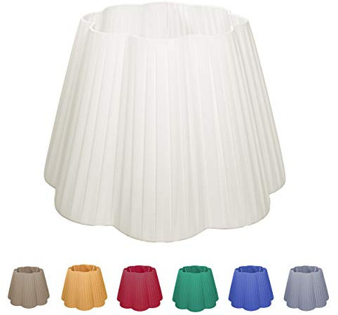 Paralume Margherita per lampada e lampadario fatto a mano in tessuto seta in 12 colorazioni differenti (Bordeaux, 25cm (attacco E14))