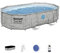 Bestway 56946 Set Piscina Fuori Terra Power Steel Swim Vista Series Ovale Con Oblò da 488x305x107 cm