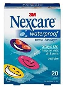 Nexcare Tiritas Waterproof Resistentes al agua 10 tiritas 26mm x57 mm 9 Diseños Originales Emojis