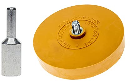 Koch Chemie Folienradierer Bohrmaschinenadapter inkl. Koch Chemie Folienradierer Ø 90 mm & Kingsize Aufkleber