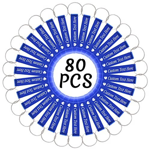 80 Stück Personalisierter Flaschenöffner Schlüsselanhänger Individueller Bierflaschenöffner mit LOGO Text Gravierter HochzeitsFlaschenöffner Gastgeschenke-Blau