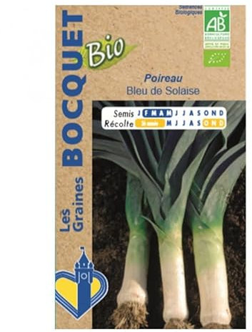 Sachet de graines de Poireau Bleu De Solaise Bio- Certifié ECOCERT FR-BIO-01-2g - Les Graines Bocquet