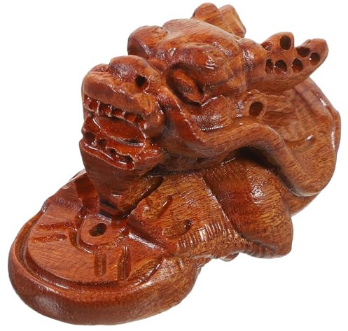 AOKWAWALIY 1 x Holzschnitzerei-Anhänger mit Sternzeichen, Heimzubehör, chinesischer Drache, Statue, Schreibtischaufsatz, Reichtum, Feng Shui, Holzhandwerk, hängende Dekoration, manuelle Gadgets