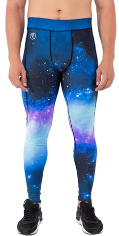 Kapow Meggings Leggings Sportivi Contenitivi da Uomo Performance con Tasche