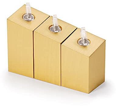 GLigeT Schmuckhalter 3 Stück/Set Gold-Schmuckständer for Ringe, Ringhalter aus Metall, Schmuck-Organizer for Messen und Vitrinen, quadratische Basis Schmuckdisplay